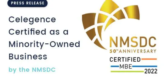 Celegence Certified as a Minority-Owned  Business by the NMSDC