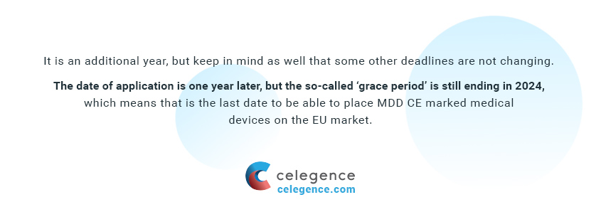 EU MDR 2017745 - One Year Delay - Celegence