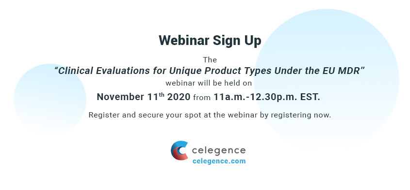 Unique Product Types Under the EU MDR Webinar Time - Celegence RAPs