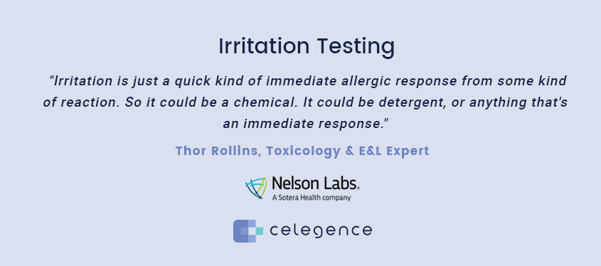 Irritation Testing – Thor Rollings – Celegence Webinar Irritation Testing - Thor Rollings - Celegence Webinar