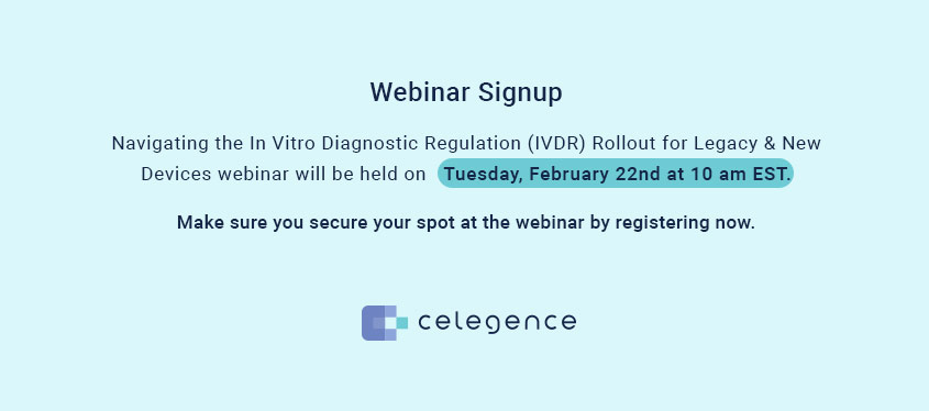 IVDR Compliance for Legacy and New Devices – Webinar – Celegence IVDR Compliance for Legacy and New Devices - Webinar - Celegence