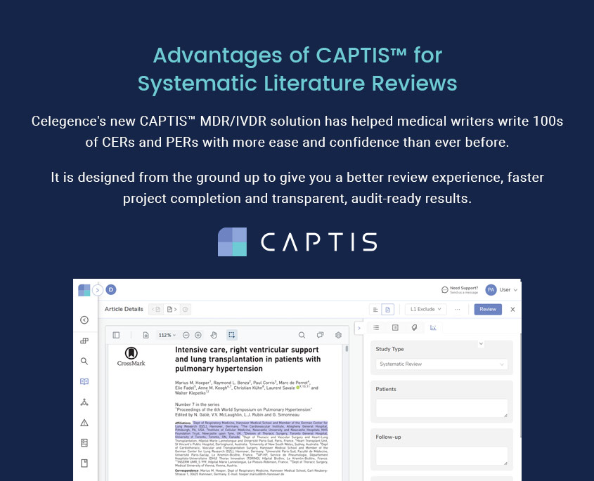 CAPTIS - Systematic Literature Reviews - Celegence