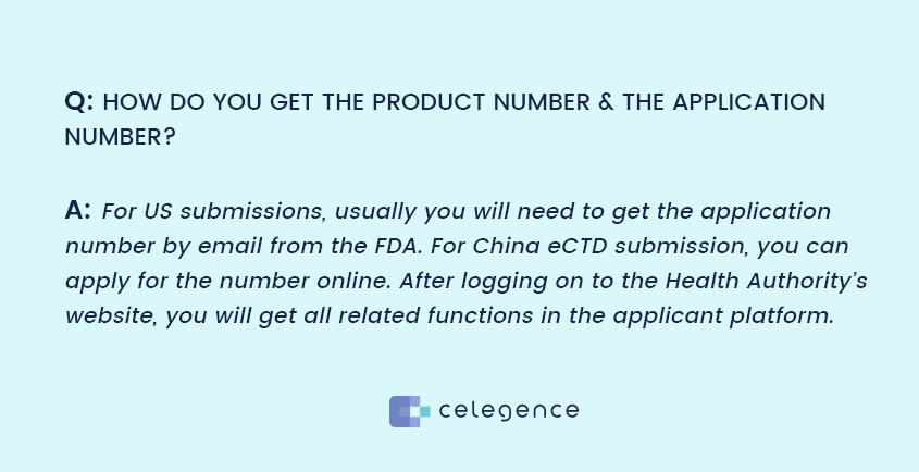 eCTD Submissions China - Application Number - Celegence