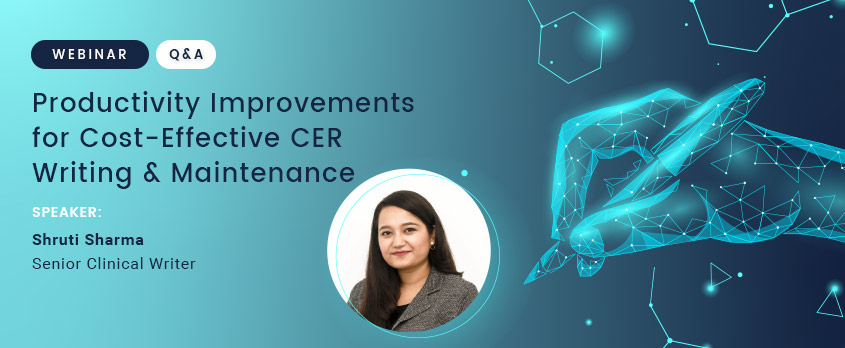 Productivity Improvement Cost-Effective CER- Webinar Q&A - Shruti Sharma