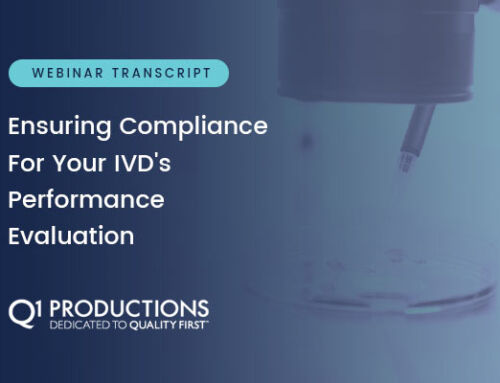 Ensuring Compliance for your IVD’s Performance Evaluation – Webinar Transcript – Part 1
