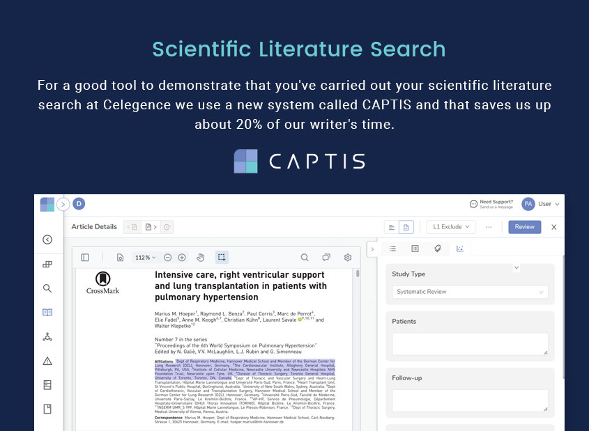 Scientific Literature Search - CAPTIS