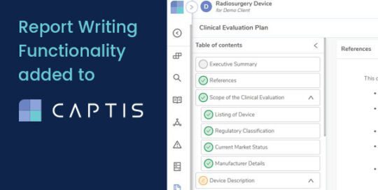 Report Writing Functionality added to EU MDR and IVDR Compliance Technology, CAPTIS™