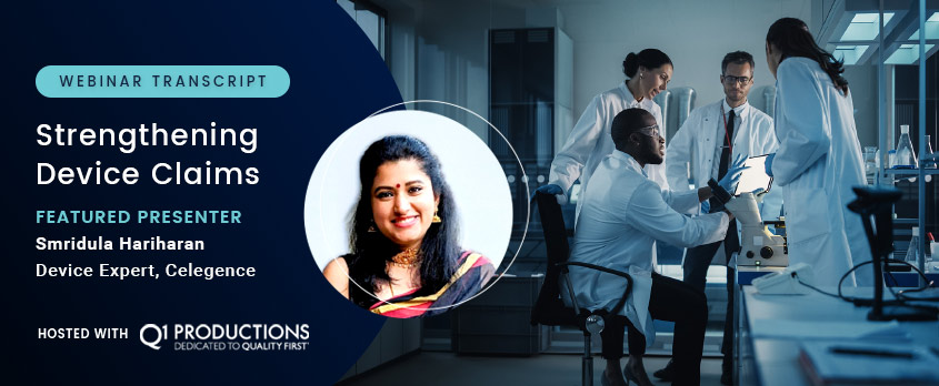 Strengthening Device Claims – Webinar Transcript – Smridula Hariharan Strengthening Device Claims - Webinar Transcript - Smridula Hariharan