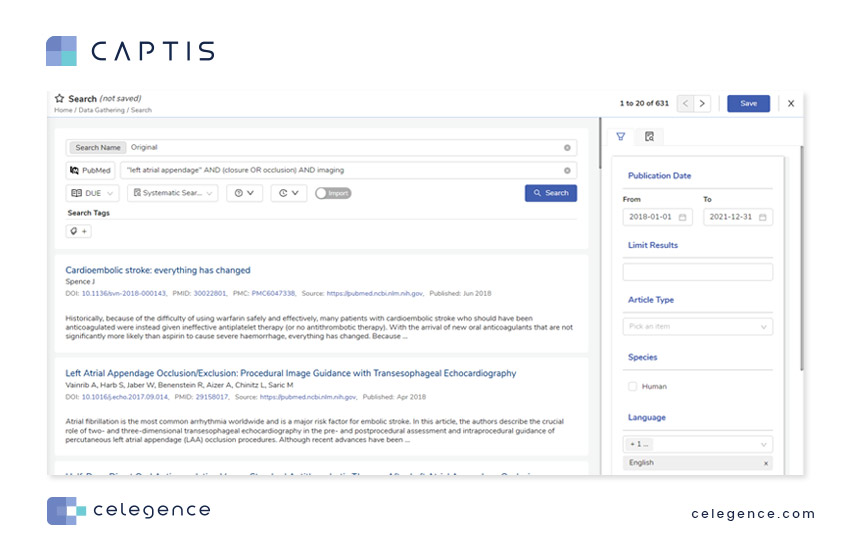 CAPTIS Features 1 - Editing Search Strategies - Celegence
