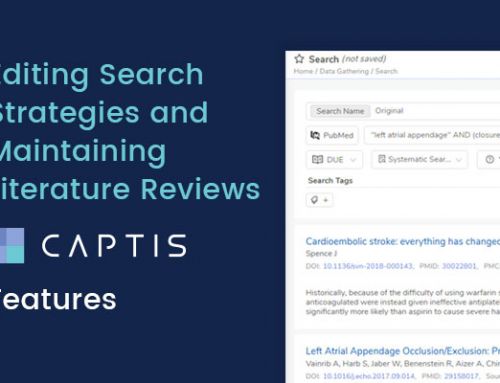 Editing Search Strategies and Maintaining Literature Reviews – CAPTIS™ Features