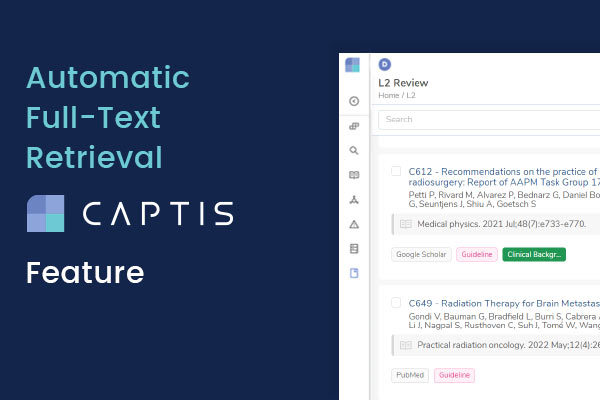Automatic Full Text Retrieval CAPTIS Features - Feature Image