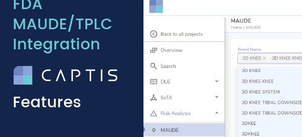 FDA MAUDE / TPLC Integration – CAPTIS™ Feature