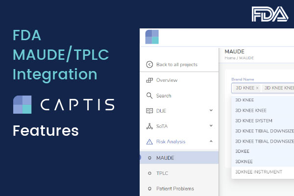 FDA MAUDE TPLC Integration Features - CAPTIS