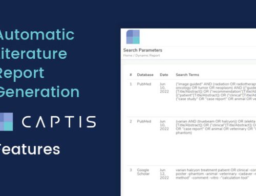 Automatic Literature Report Generation – CAPTIS™ Feature