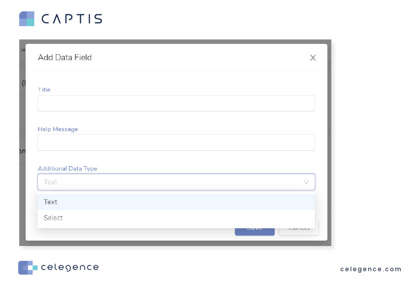 Data Extraction Tables - CAPTIS - Add Data Field