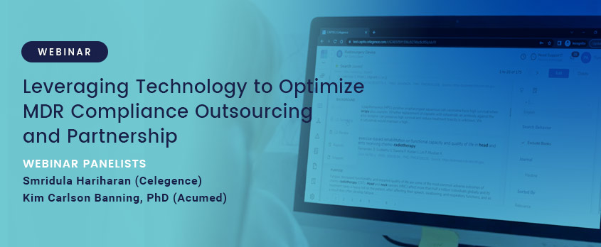 Leveraging Technology Optimize MDR Compliance Outsourcing Partnership - Celegence