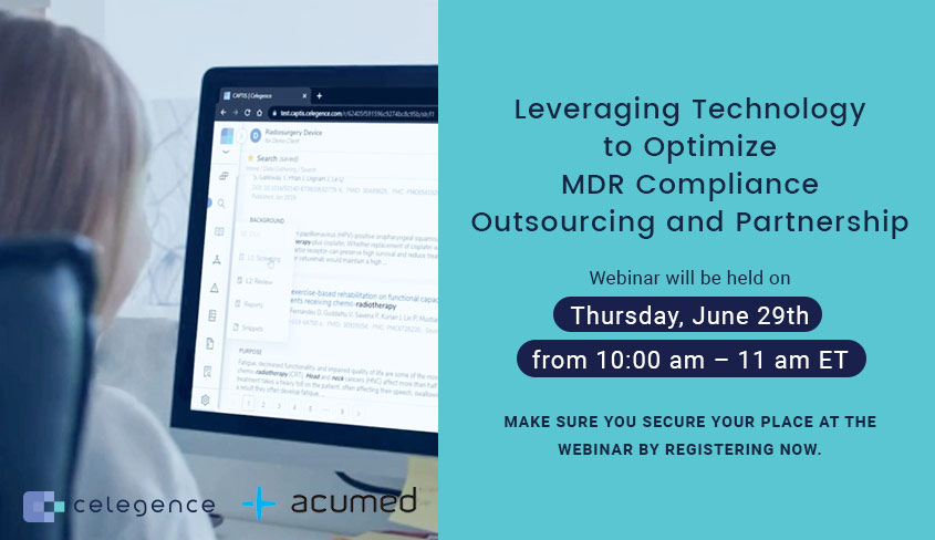 Leveraging Technology Optimize MDR Compliance Outsourcing and Partnership - Celegene