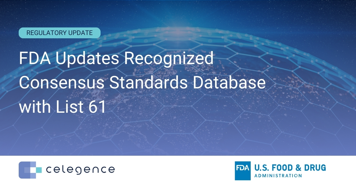 FDA Updates Recognized Consensus Standards Database List 61