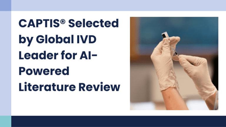 Top Global IVD Manufacturer Selects CAPTIS® for AI-Powered Literature Review