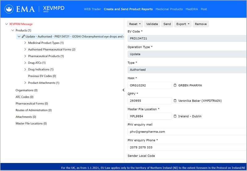 EMA xEVMPD web interface upgrade replacing EVWEB Article 57 tool